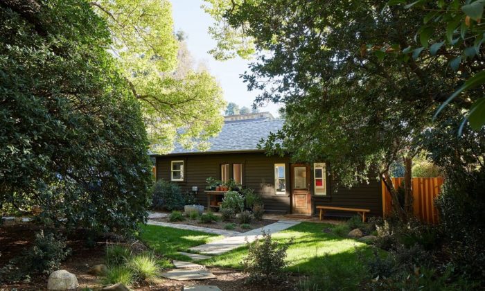 House between to deciduous trees in Echo Park