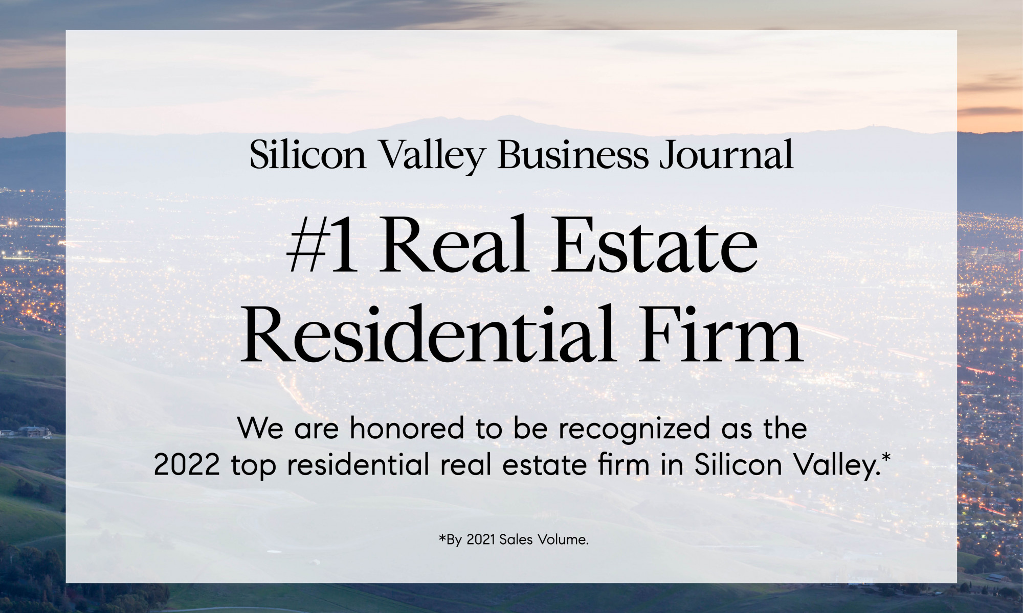Silicon Valley Business Journal names Compass the #1 Residential Real Estate Firm in Silicon Valley