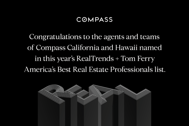 RealTrends + Tom Ferry America's Best Real Estate Professionals - Compass California Blog