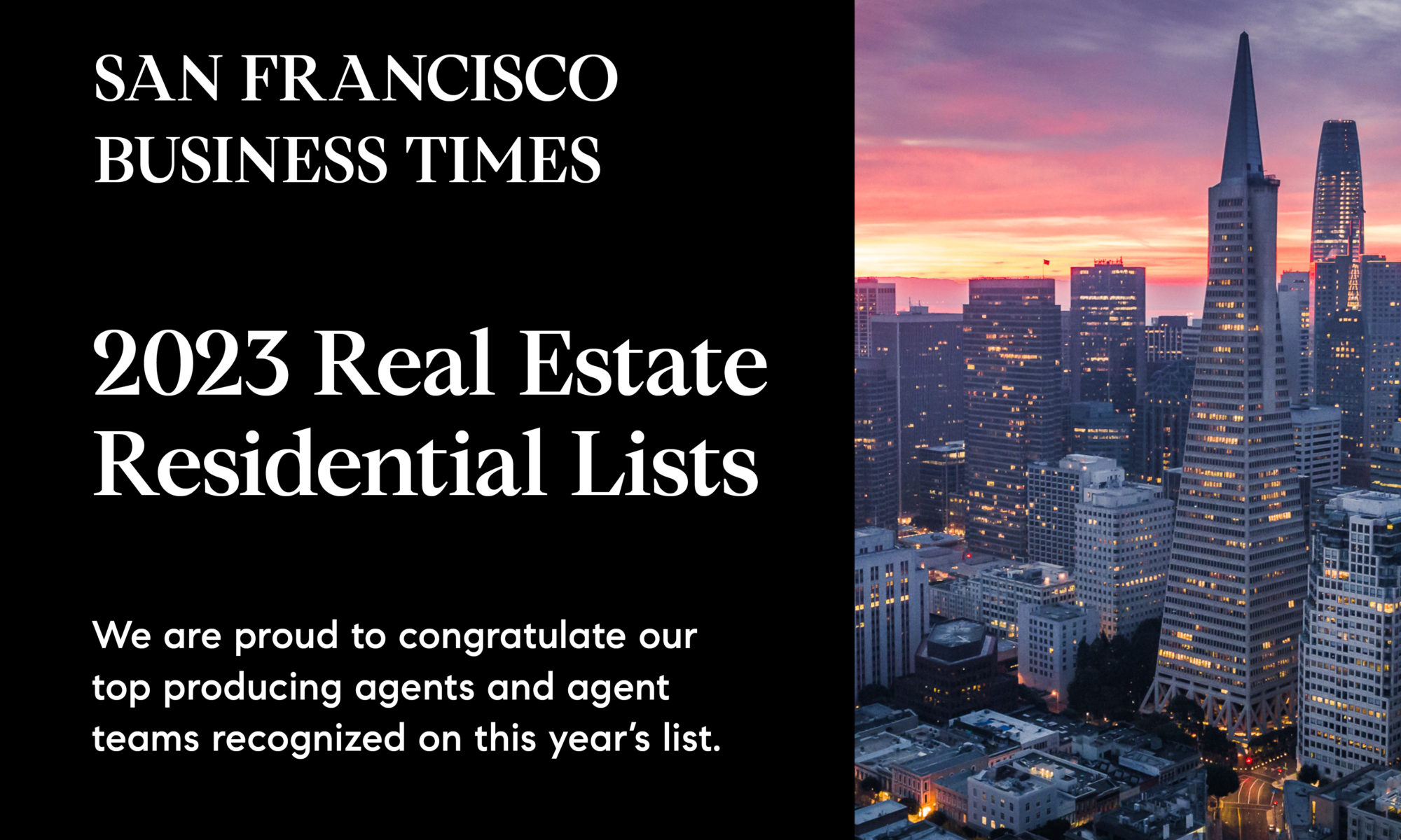 2023 San Francisco Business Times Ranking