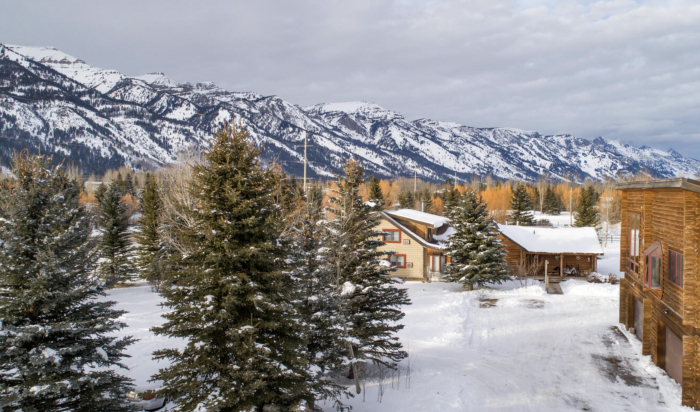 Snowy vista house