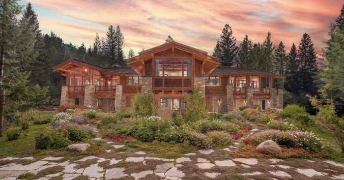 Grand Teton resort at dusk