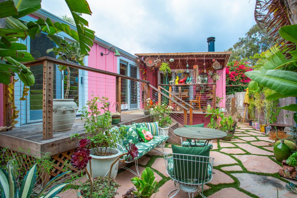 Funky back deck. 