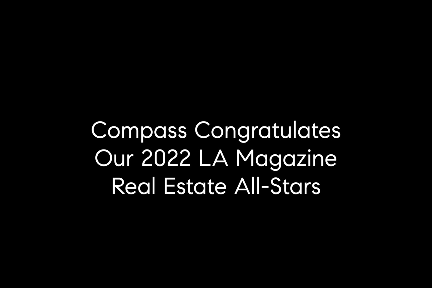 Banner Compass Congratulates Real Estate All Stars