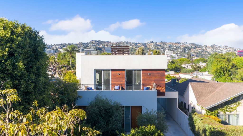 Architectural dream with Hollywood Hills view