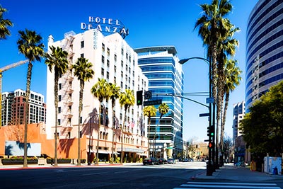 A street scene in Downtown San Jose, California