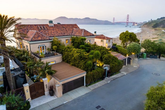 Seacliff SF Italianate house with view of golden gate bridge  Brian Kitts photograph