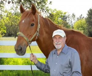 Jack DeMeo, Award of Excellence in the Horse Industry recipient, and a horse