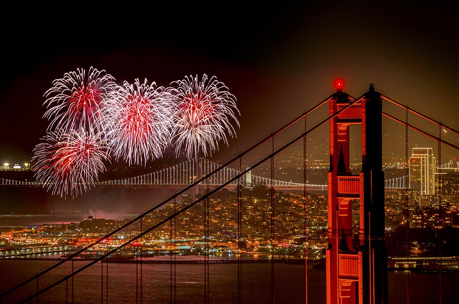 Firework at San Francisco, California