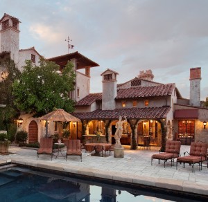 Poolside view of Villa Montana.