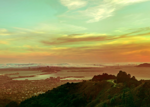 A stunning view from the Oakland Hills.