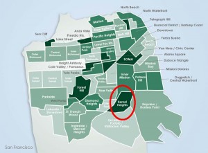 Map of Bernal Heights