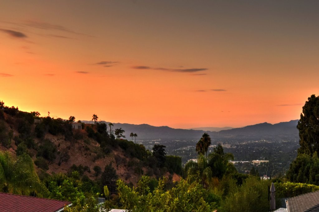 Exhilarating views from the Sherman Oaks hills sunset