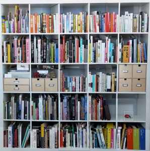Bookshelf of books
