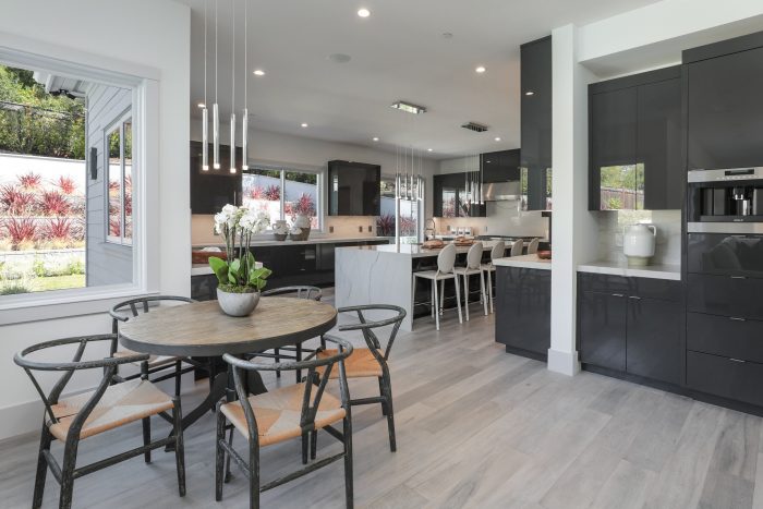 Modern kitchen with a casual family feel.