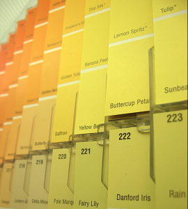 Paint swatches