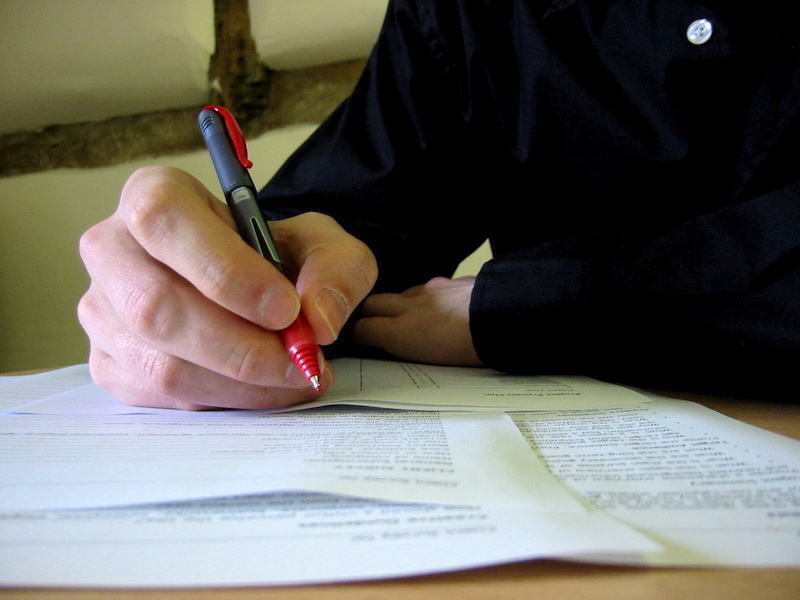 Paperwork contract insurance