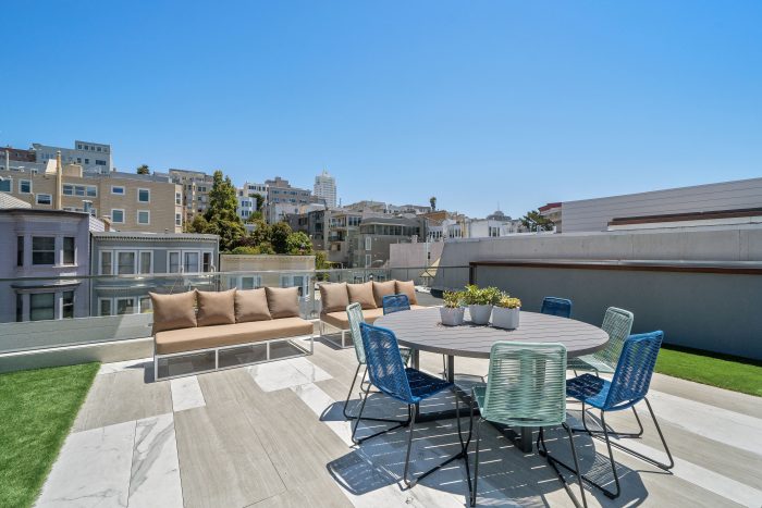 Rooftop deck in Russian Hill. 