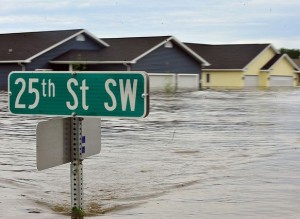 Photo of homes underwater