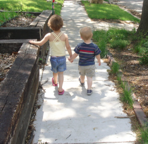 Children walking